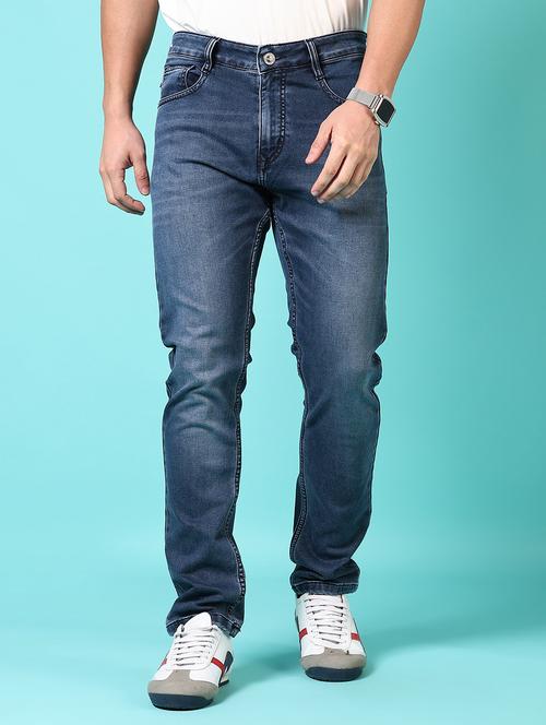 men washed mid rise jeans - 21718038 -  Standard Image - 0