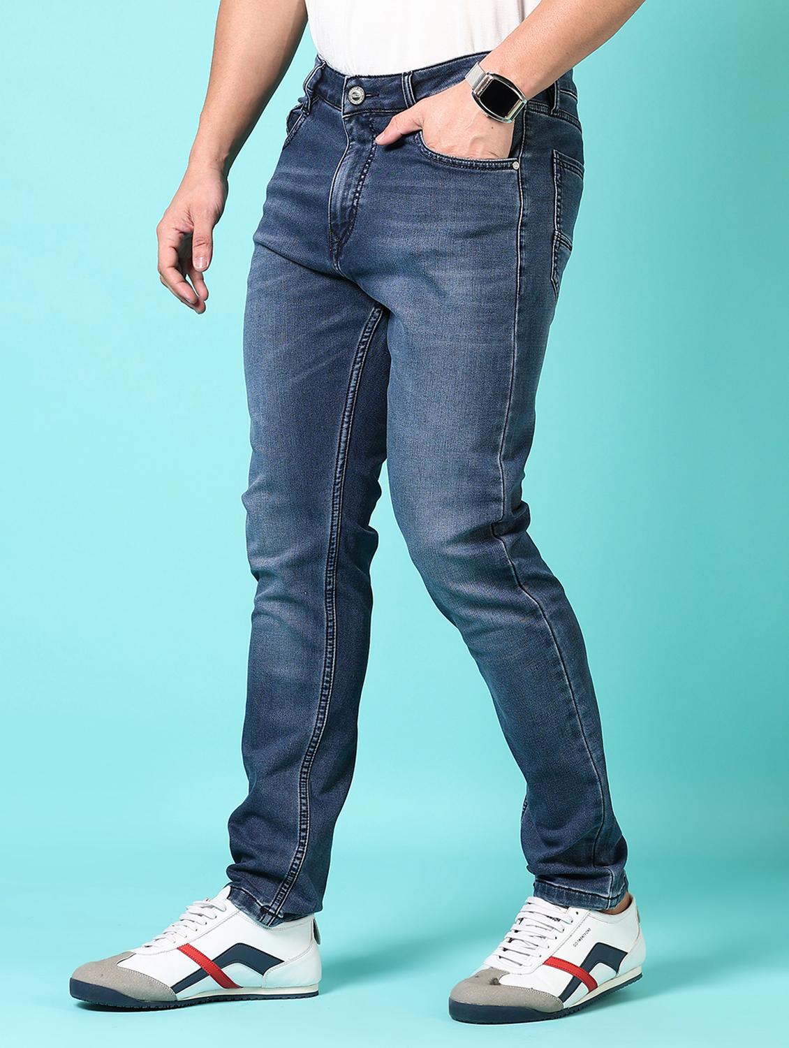 men washed mid rise jeans - 21718038 - Standard Image - 2