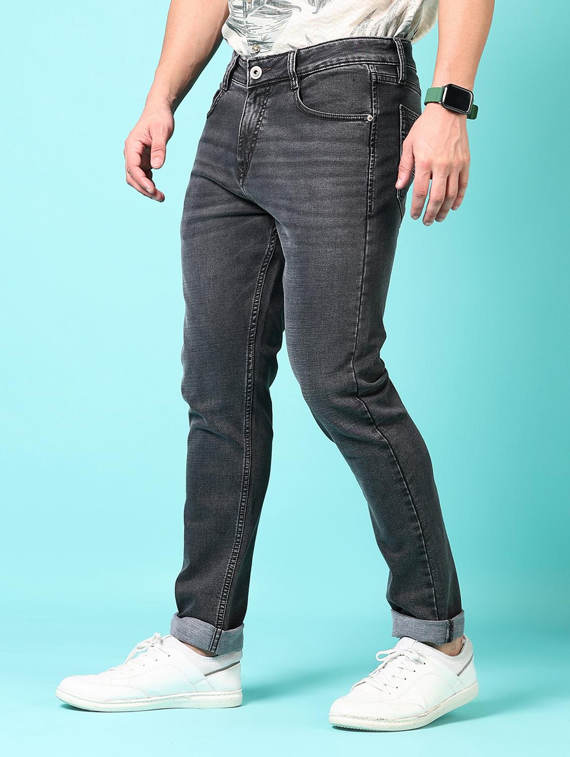 men washed mid rise jeans - 21718043 - Standard Image - 2