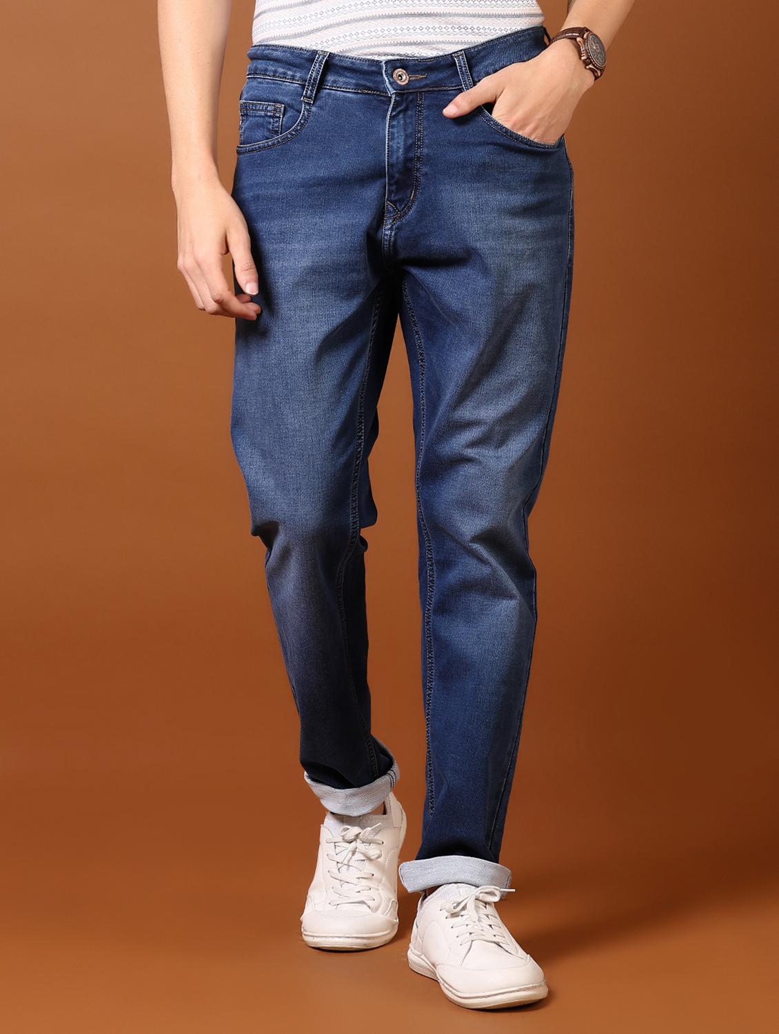 men washed mid rise jeans - 21718050 - Standard Image - 2