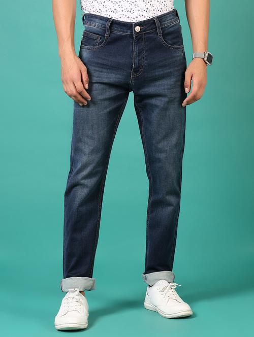 men washed mid rise jeans - 21718063 -  Standard Image - 0