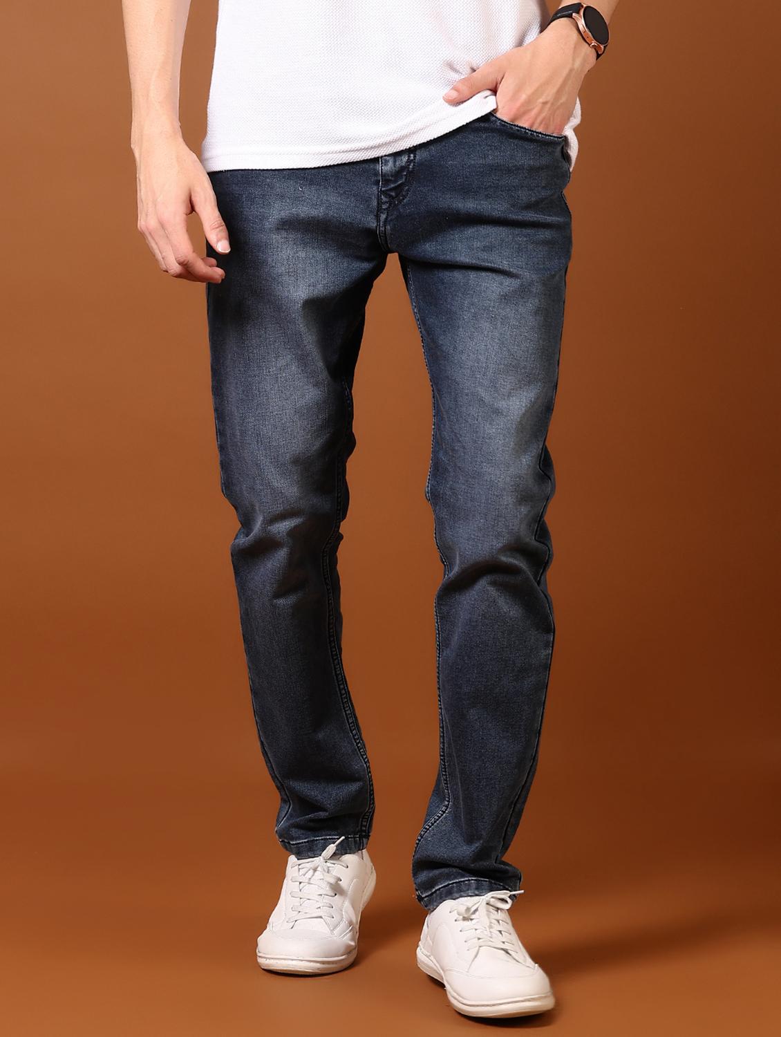 men washed mid rise jeans - 21718072 - Standard Image - 2