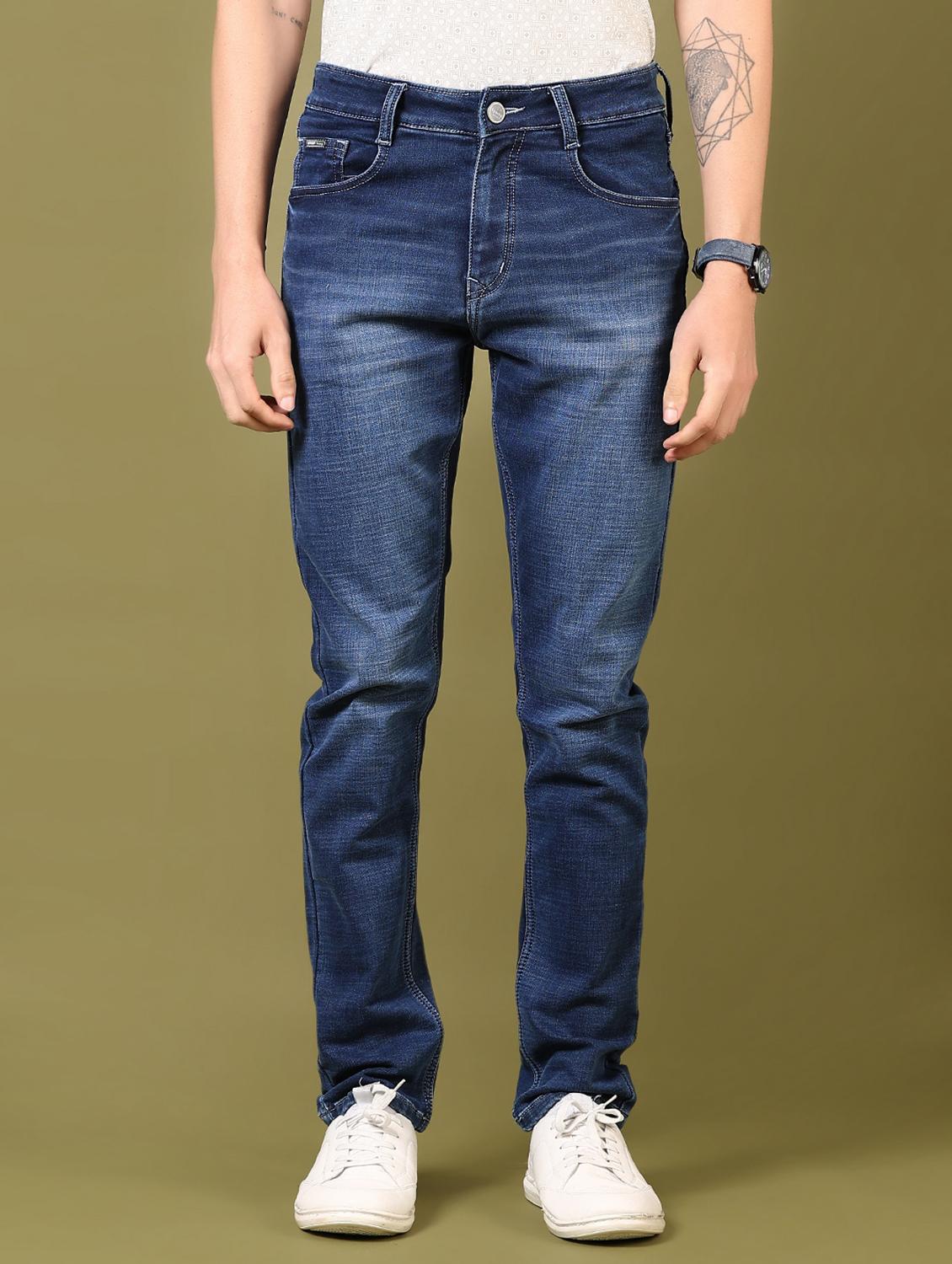 men washed mid rise jeans - 21718085 - Zoom Image - 0
