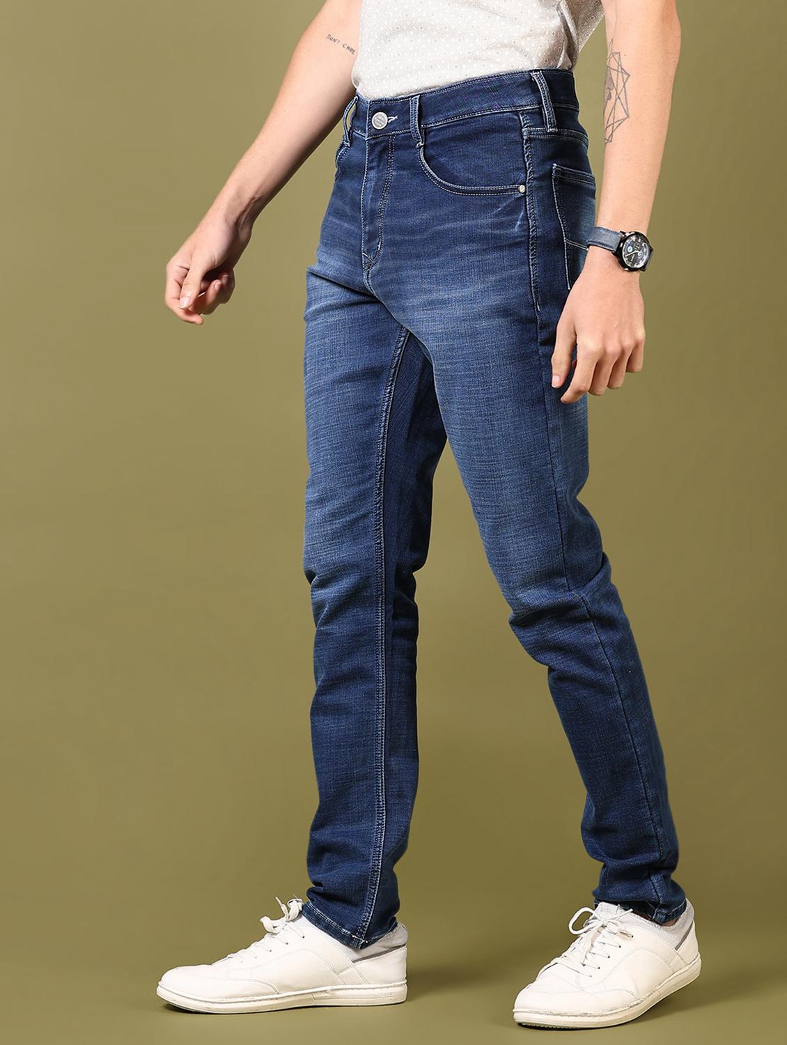men washed mid rise jeans - 21718085 - Standard Image - 2