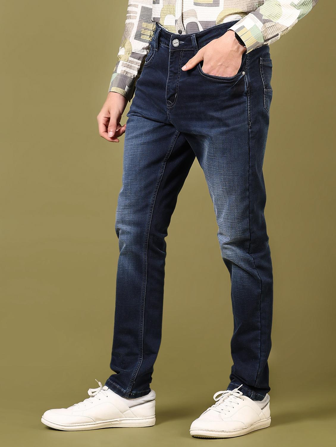 men washed mid rise jeans - 21718087 - Standard Image - 2