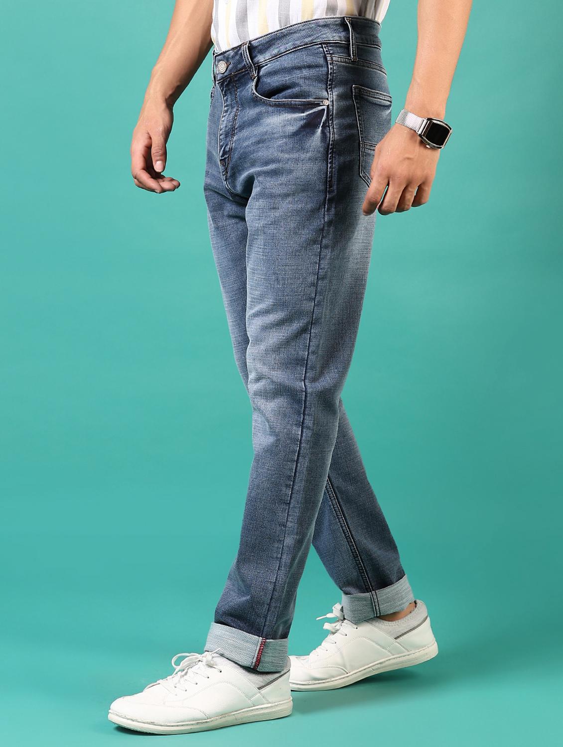 men washed mid rise jeans - 21718094 - Standard Image - 2