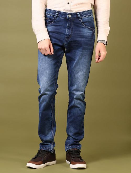 men washed mid rise denim jeans - 21718097 -  Standard Image - 0