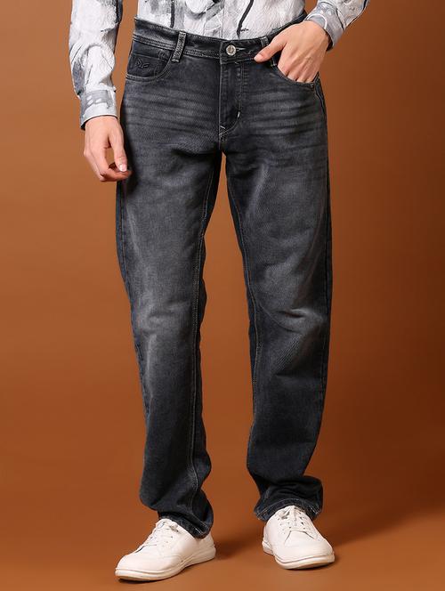 men washed mid rise jeans - 21718099 -  Standard Image - 0