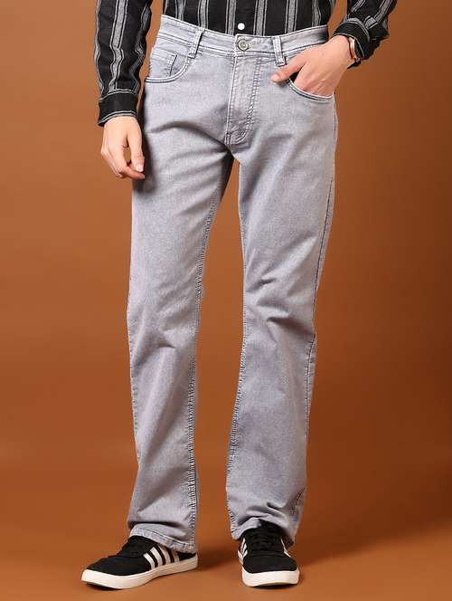 men pain mid rise denim jeans - 21718106 -  Standard Image - 0