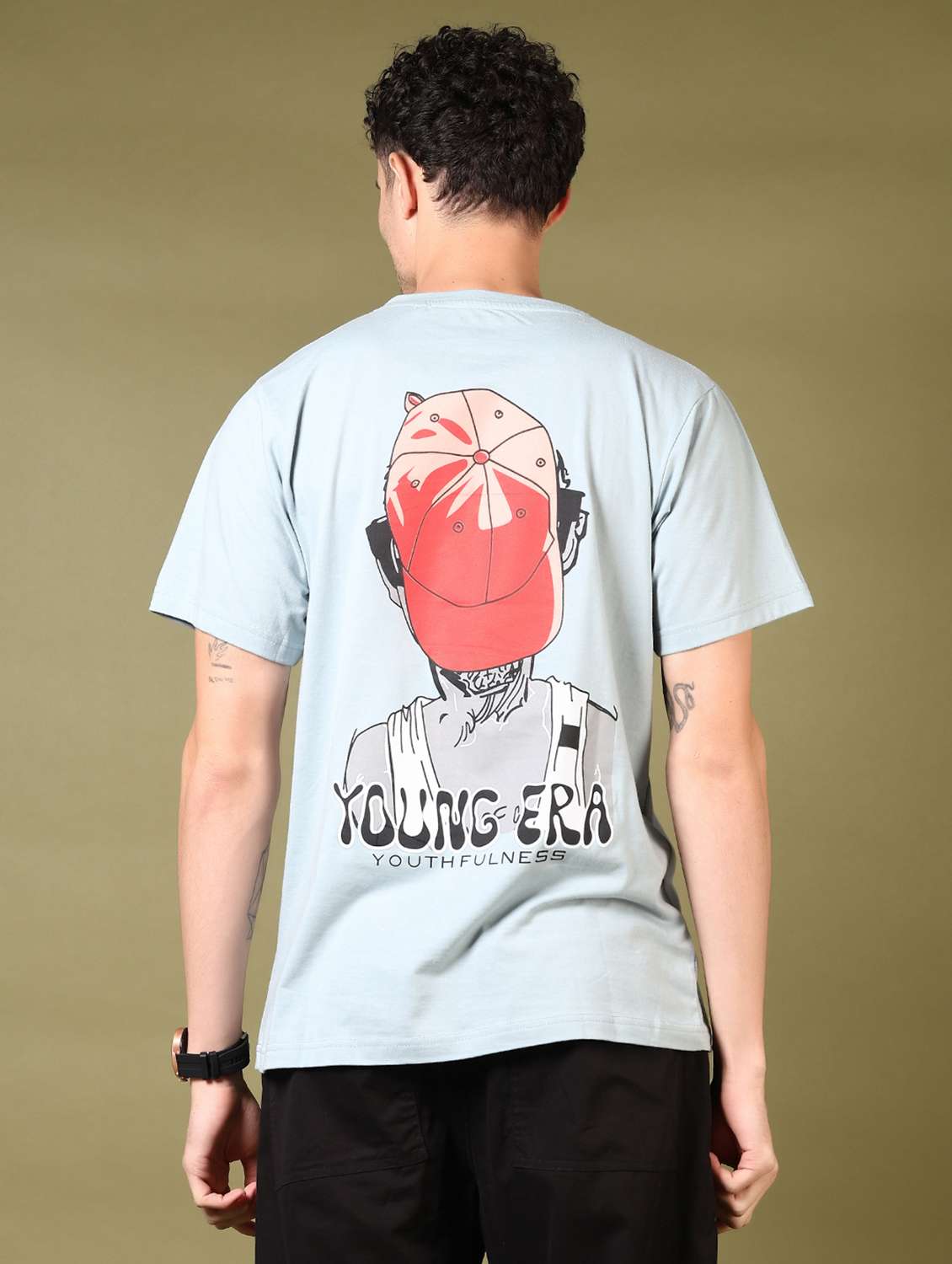 men back print short sleeve t-shirt - 21718114 -  Standard Image - 2