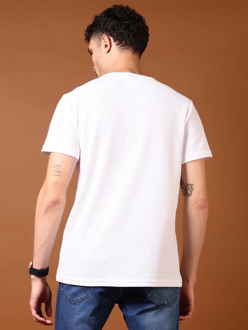 Men Solid Short Sleeve T-shirt - 21718132 -  Standard Image - 2