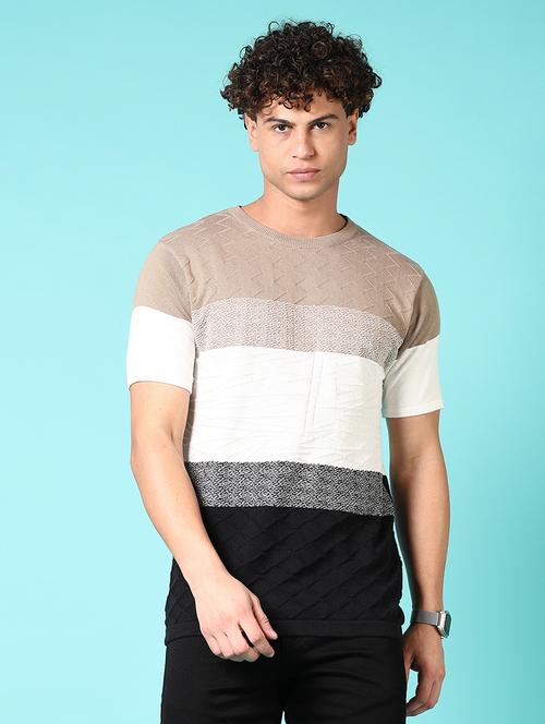 men color block short sleeve t-shirt - 21718134 -  Standard Image - 0