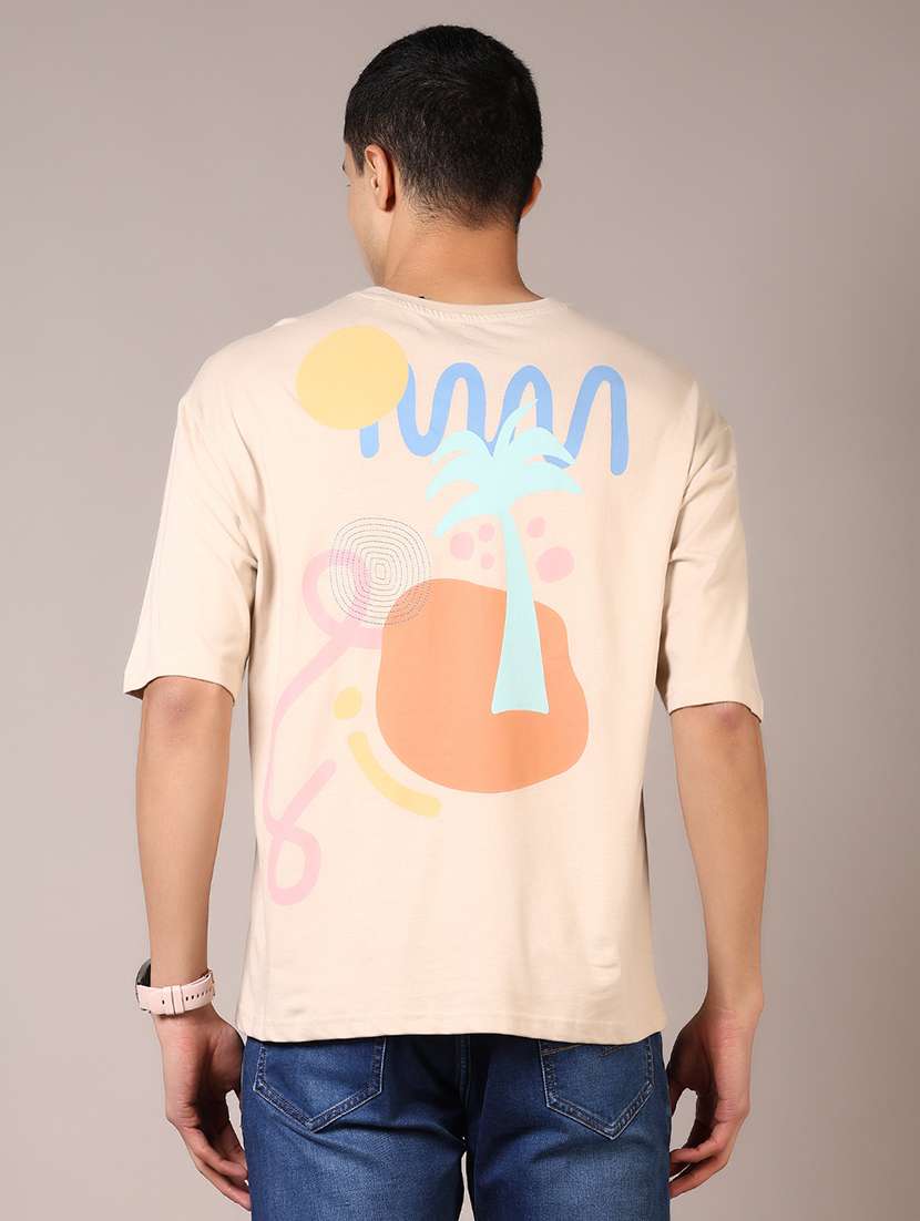 men front & back print short sleeve t-shirt - 21718137 -  Standard Image - 2