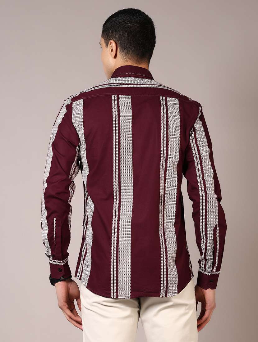 men stripes long sleeve casual shirt - 21718155 -  Standard Image - 2