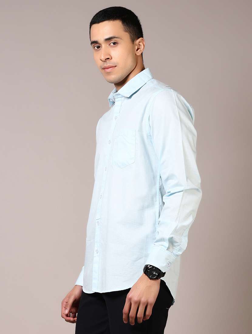 men solid long sleeve casual shirt - 21718157 -  Standard Image - 2
