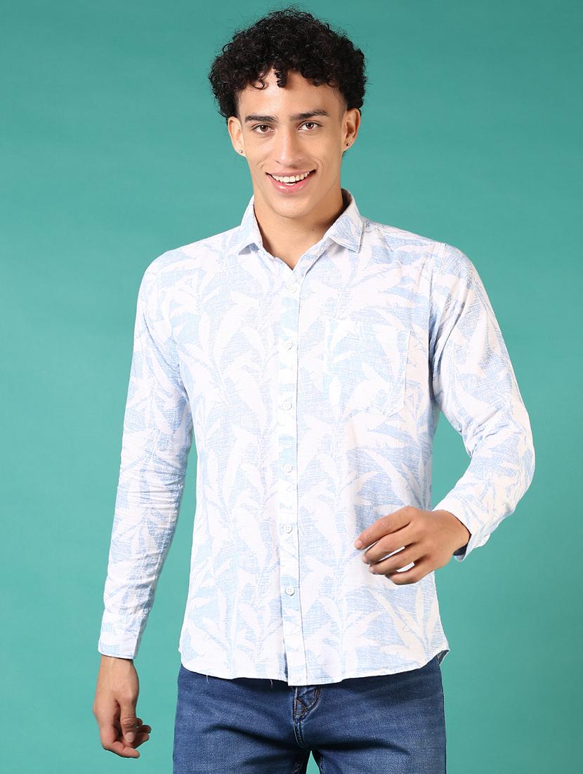 men printed long sleeve casual shirt - 21718158 - Zoom Image - 0