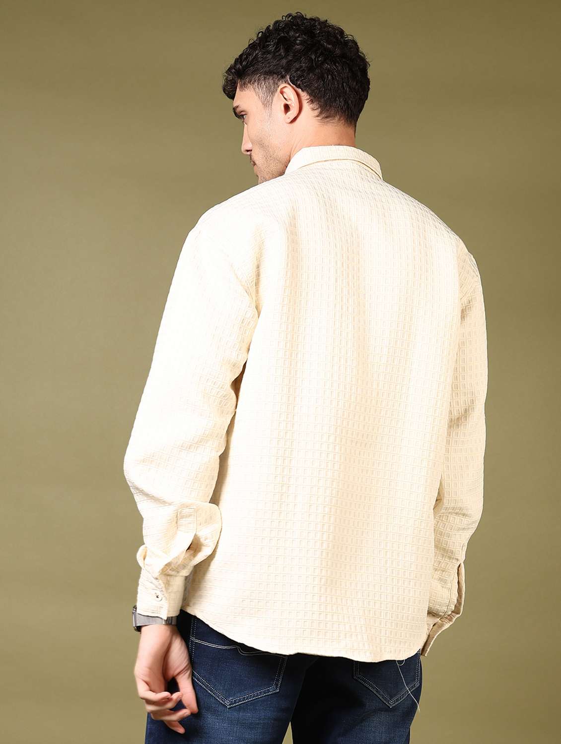 men self design long sleeve casual shirt - 21718162 -  Standard Image - 2