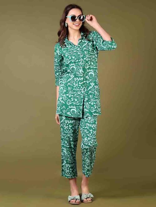 green rayon active wear set coord - 21718176 - Standard Image - 0