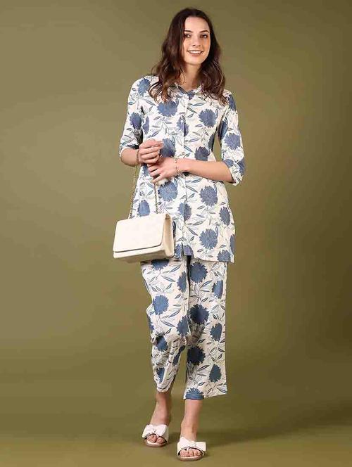 blue rayon active wear set coord - 21718177 - Standard Image - 0