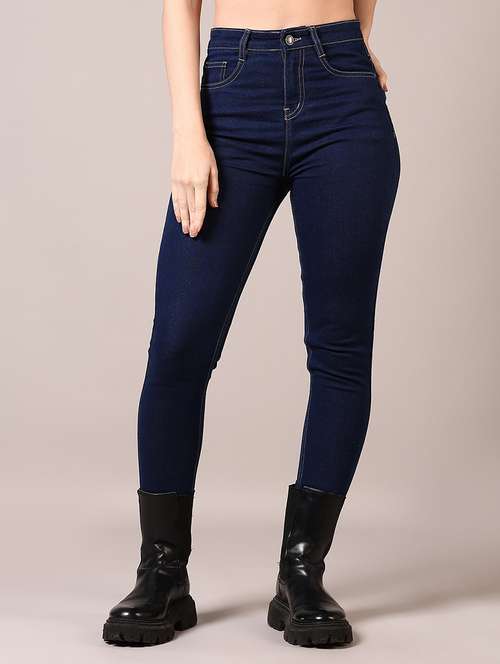 women high rise denim jeans