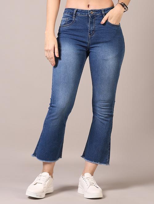 women high rise denim jeans - 21718184 - Standard Image - 0