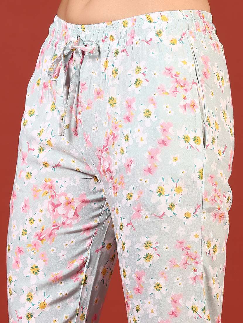 women printed low rise loungewear pajamas - 21718432 -  Standard Image - 2