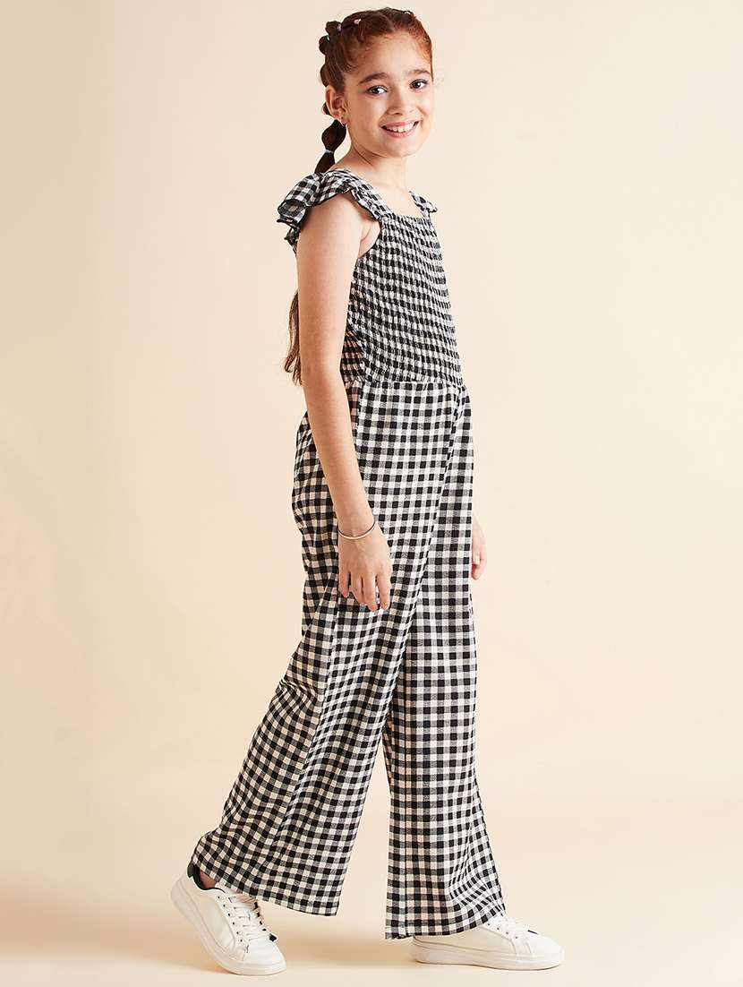 girls checkered  full length jumpsuit  - 21718770 -  Standard Image - 2