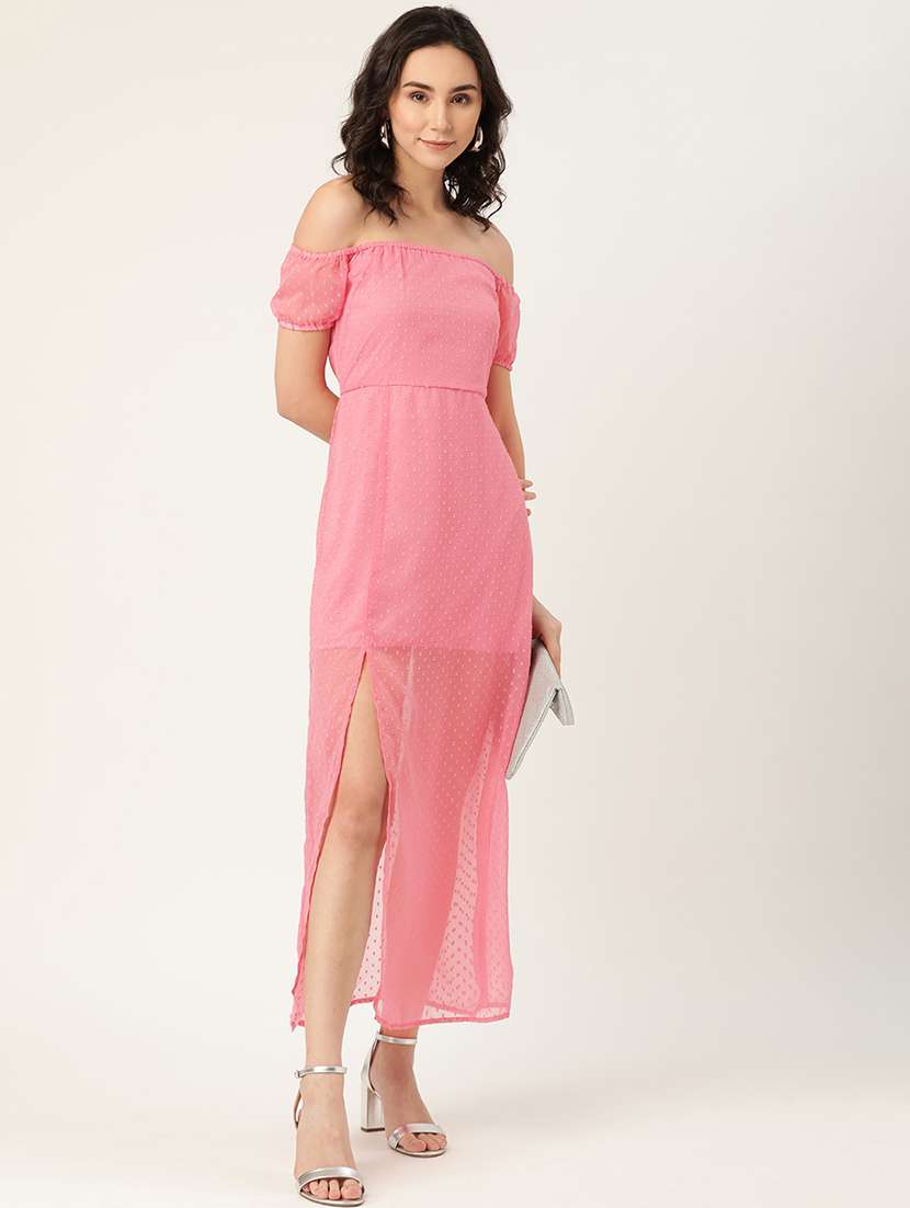 women self designed off shoulder sheath dress - 21719840 - Standard Image - 2