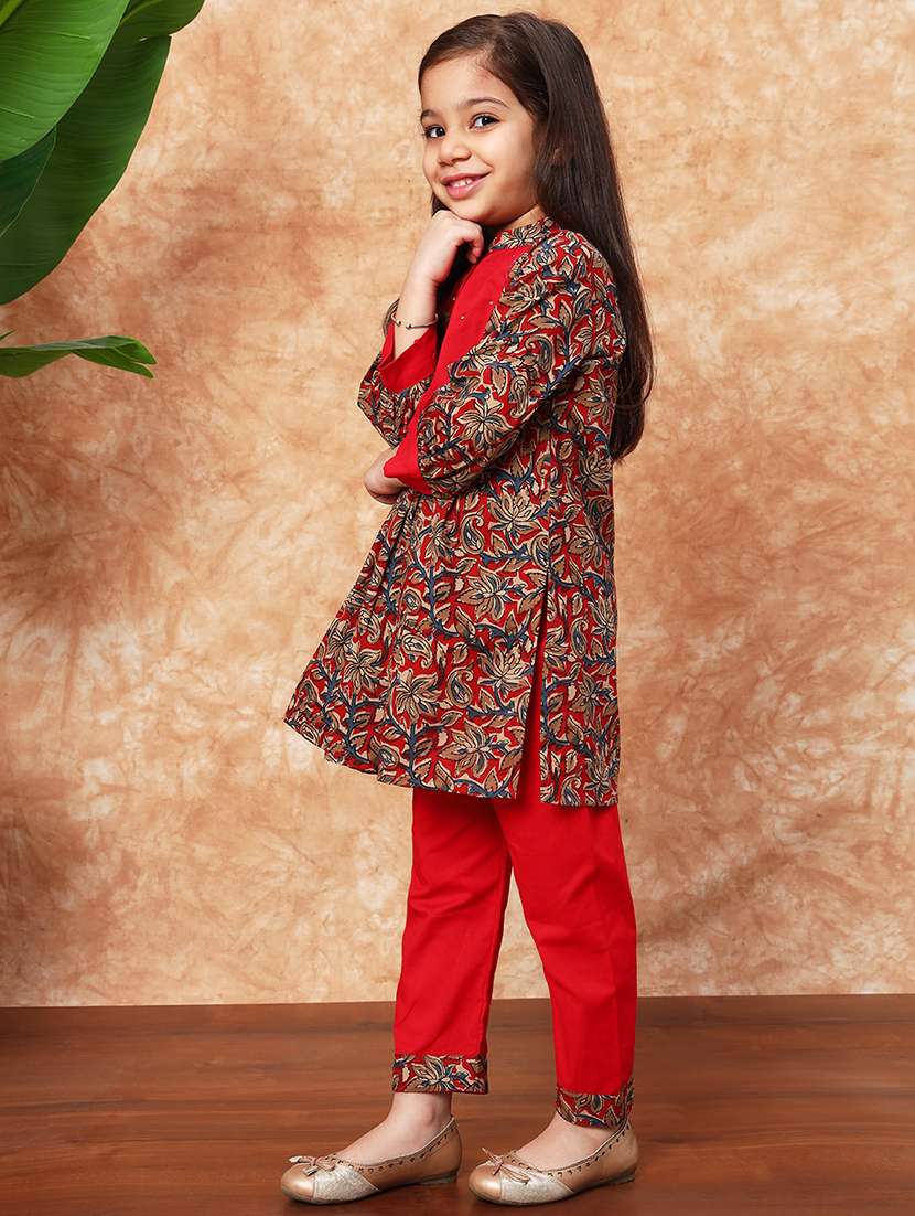 girls printed kurta pant set  - 21719873 -  Standard Image - 2