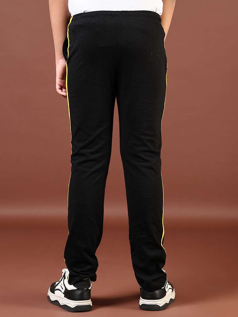 boys black tapered mid irise track pant - 21719951 -  Standard Image - 2