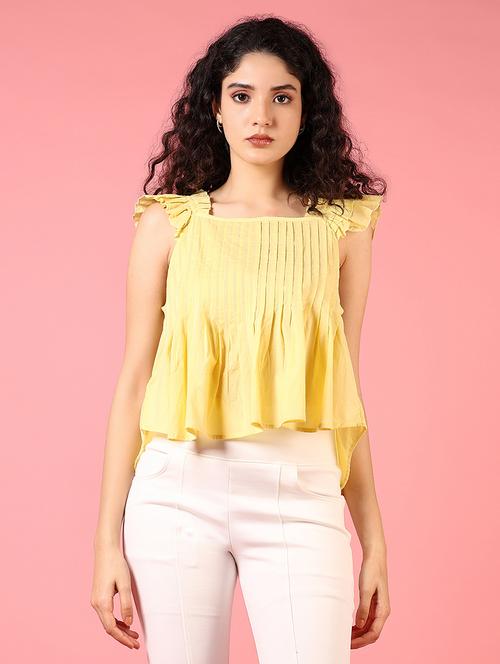 women solid sleeveless peplum top - 21719980 -  Standard Image - 0