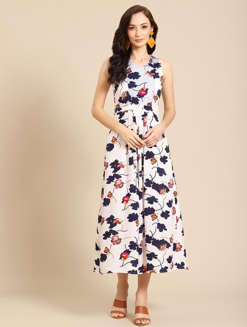 women floral print sleeveless a-line dress - 21720093 - Zoom Image - 0
