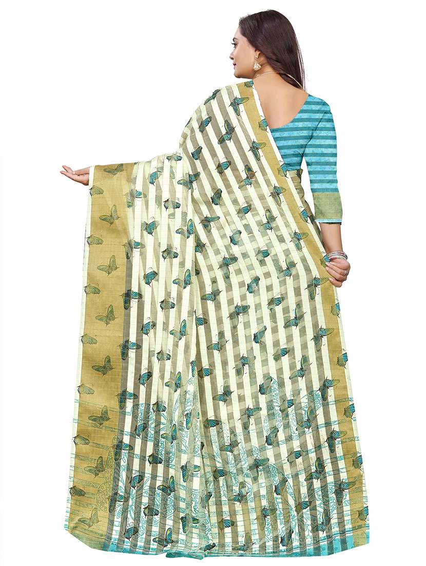 women printed casual wear saree with blouse - 21720232 - Standard Image - 2