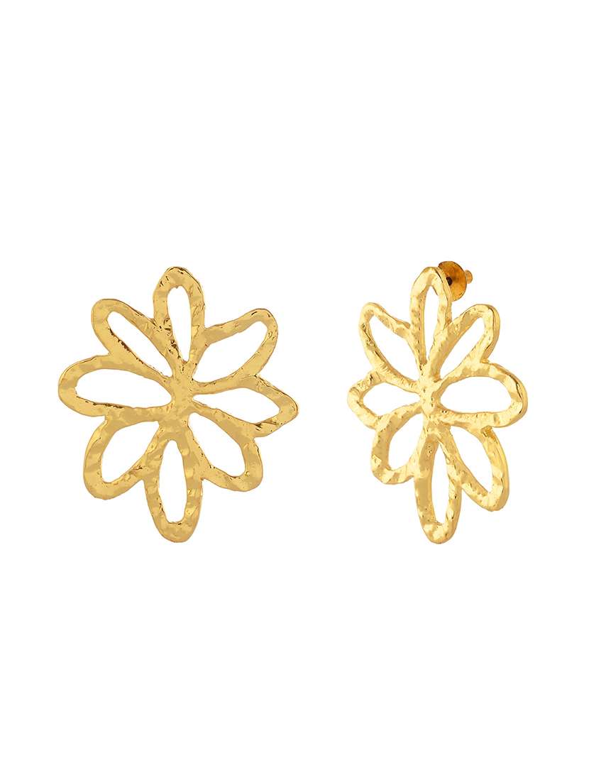 women gold metal drop earrings - 21720265 -  Standard Image - 2