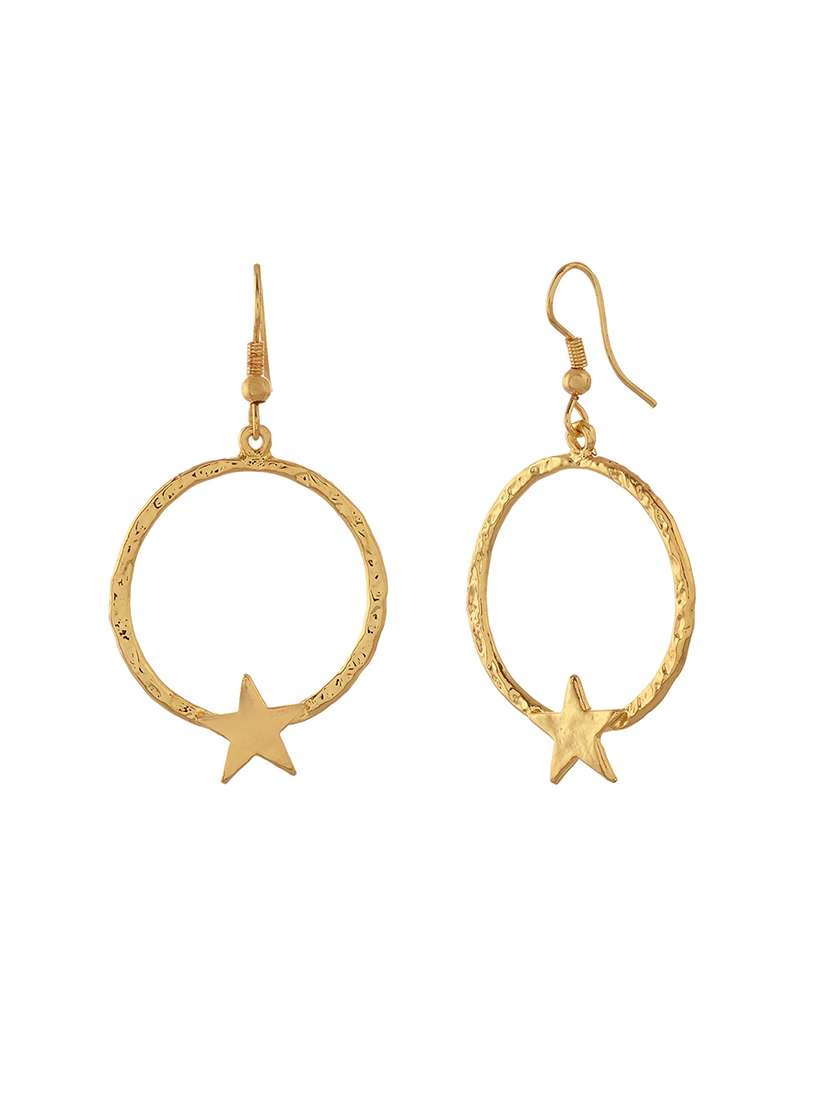 women gold metal drop earrings - 21720269 -  Standard Image - 2
