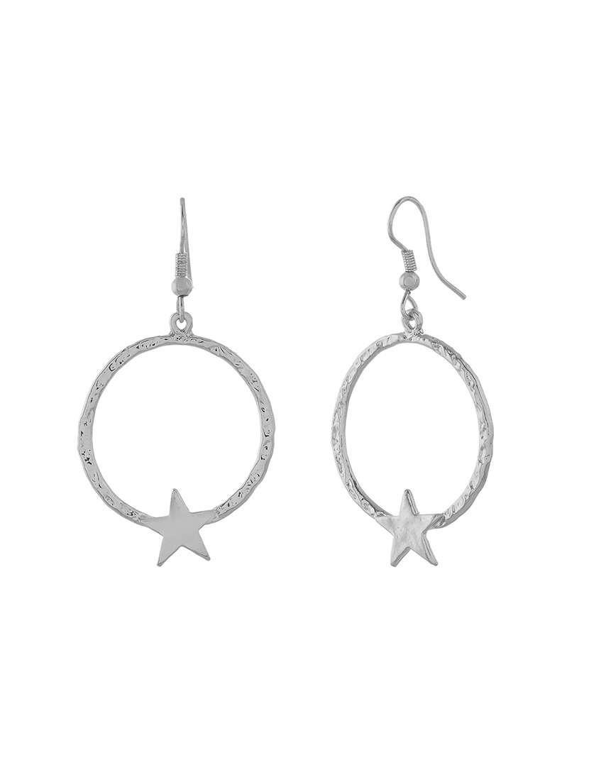 women silver metal drop earrings - 21720270 -  Standard Image - 2