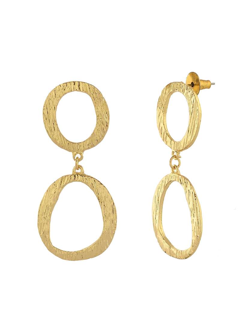 women gold metal drop earrings - 21720272 -  Standard Image - 2