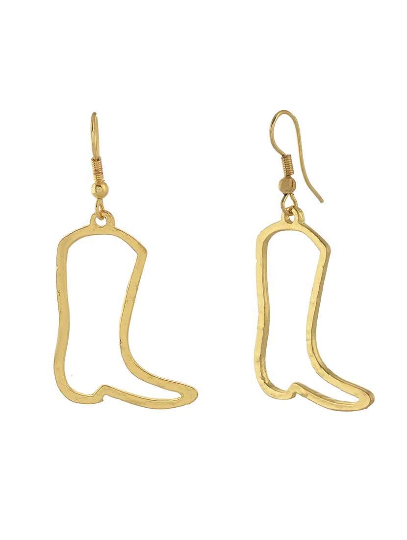 women gold metal drop earrings - 21720273 - Standard Image - 2