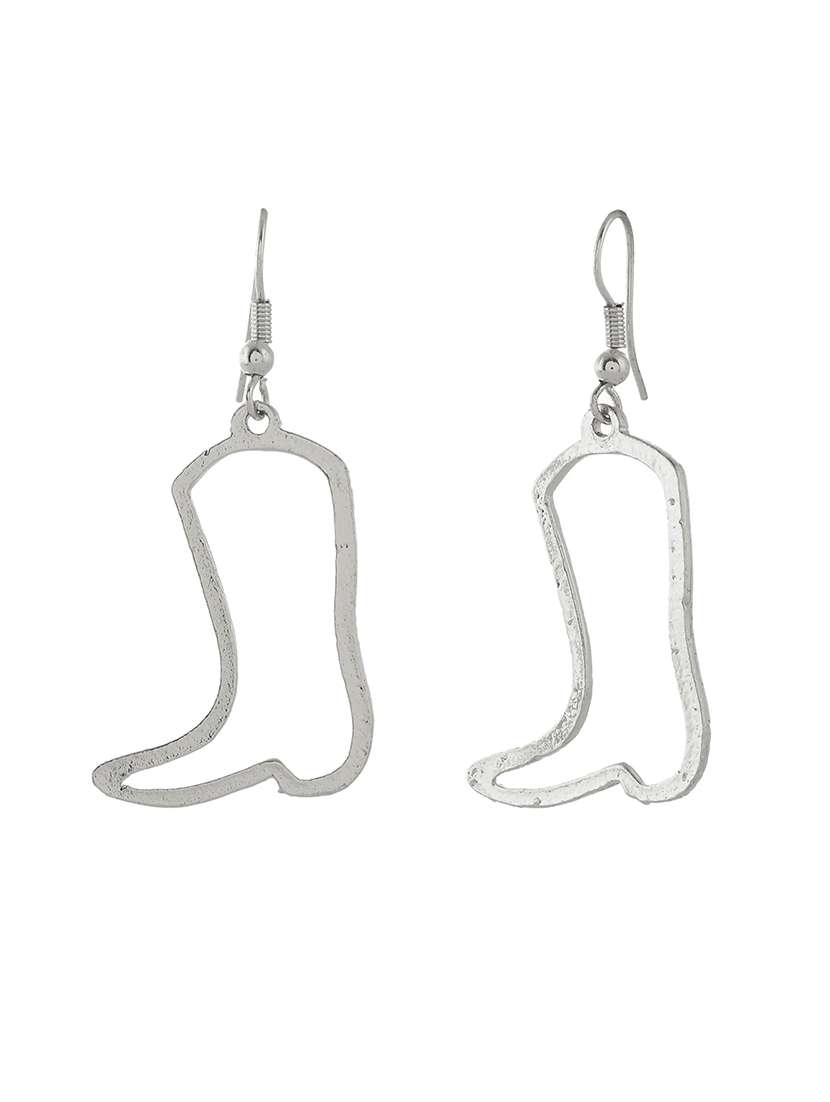 women silver metal drop earrings - 21720274 - Standard Image - 2