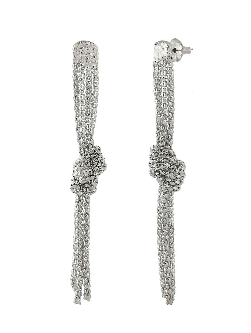 women silver metal drop earrings - 21720275 -  Standard Image - 2