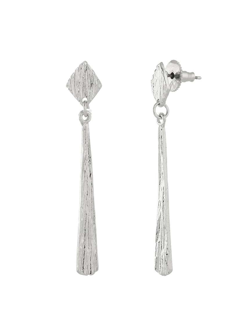 women silver metal drop earrings - 21720277 -  Standard Image - 2