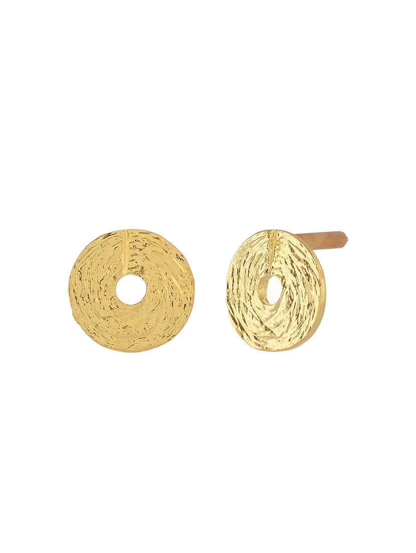 women gold metal studs earrings - 21720279 -  Standard Image - 2