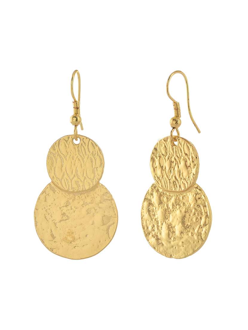 women gold metal drop earrings - 21720284 -  Standard Image - 2