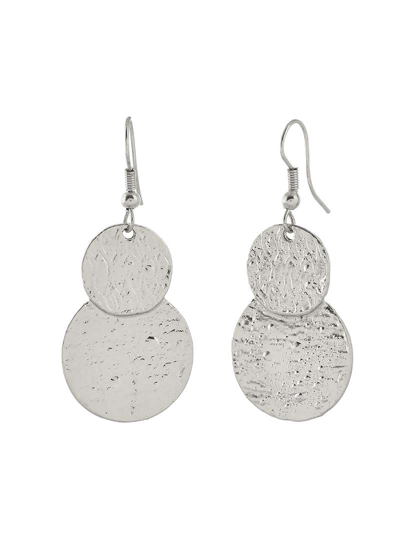 women silver metal drop earrings - 21720285 -  Standard Image - 2