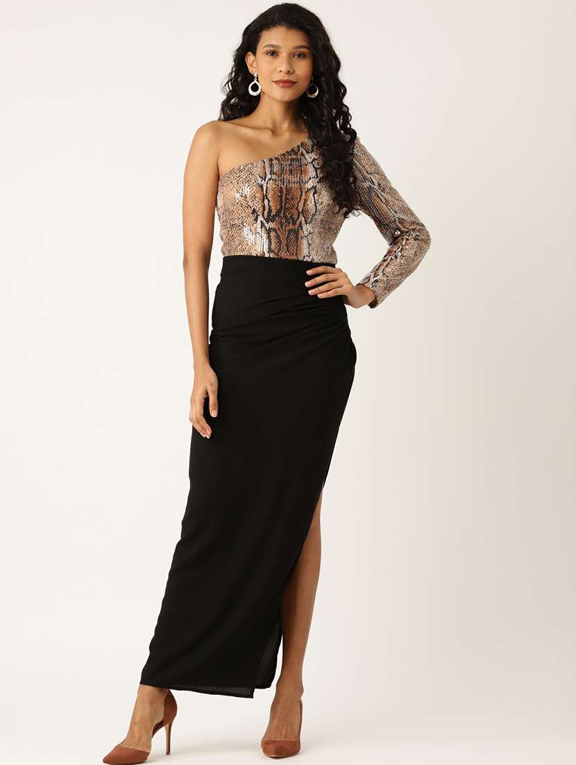 women embellished single shoulder sheath dress - 21720319 - Zoom Image - 0