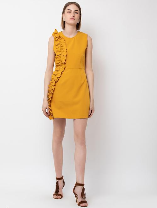 women solid sleeveless a-lien dress - 21720320 - Standard Image - 0