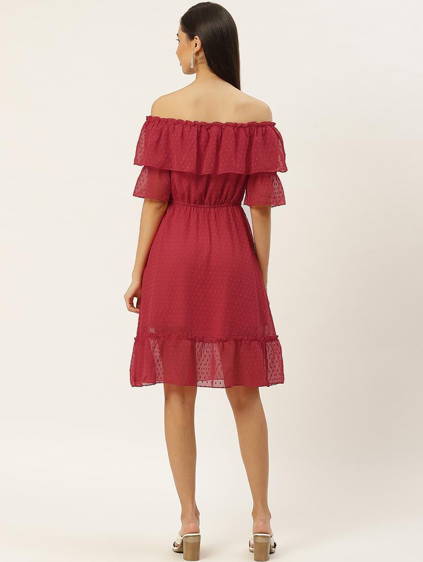 women self designed ruffled sleeves tiered dress - 21720329 -  Standard Image - 2