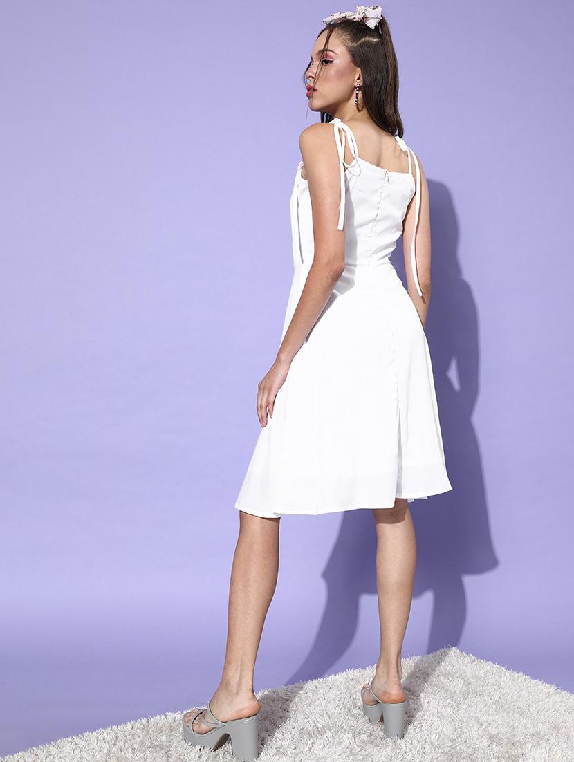 women solid a-line dress - 21720364 - Standard Image - 2