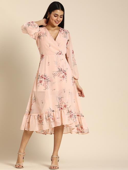 women floral print tiered dress - 21720372 - Standard Image - 0