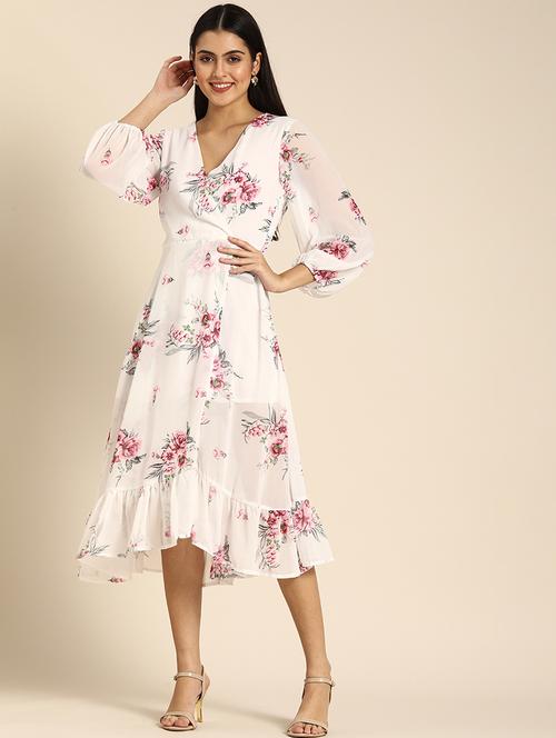 women floral print tiered dress - 21720373 - Standard Image - 0